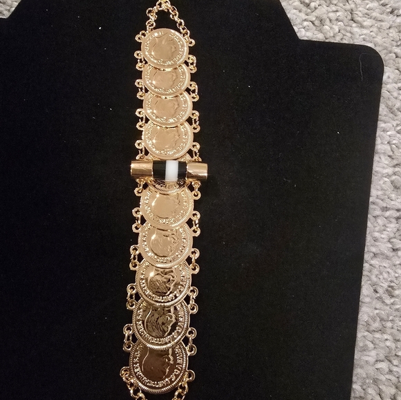 18kgp Dubai Jewelry Elegant Gold Coin Bracelet - Picture 4 of 8